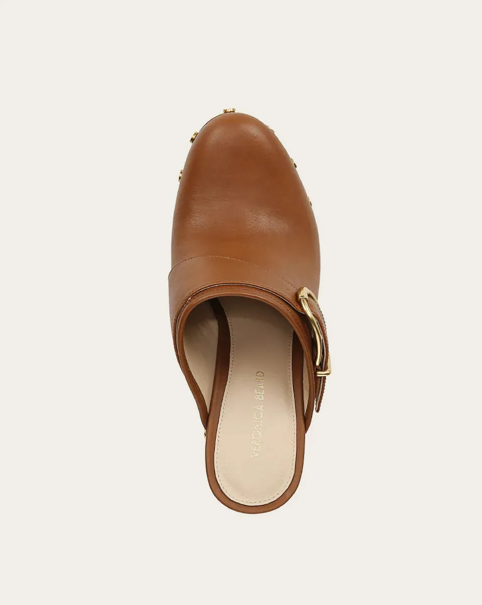 Alek Leather Platform Clog - Hazelwood