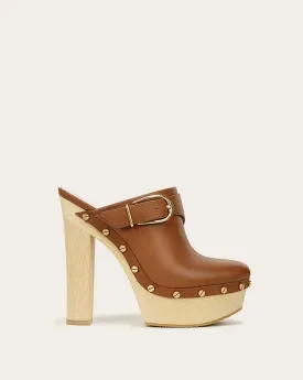 Alek Leather Platform Clog - Hazelwood